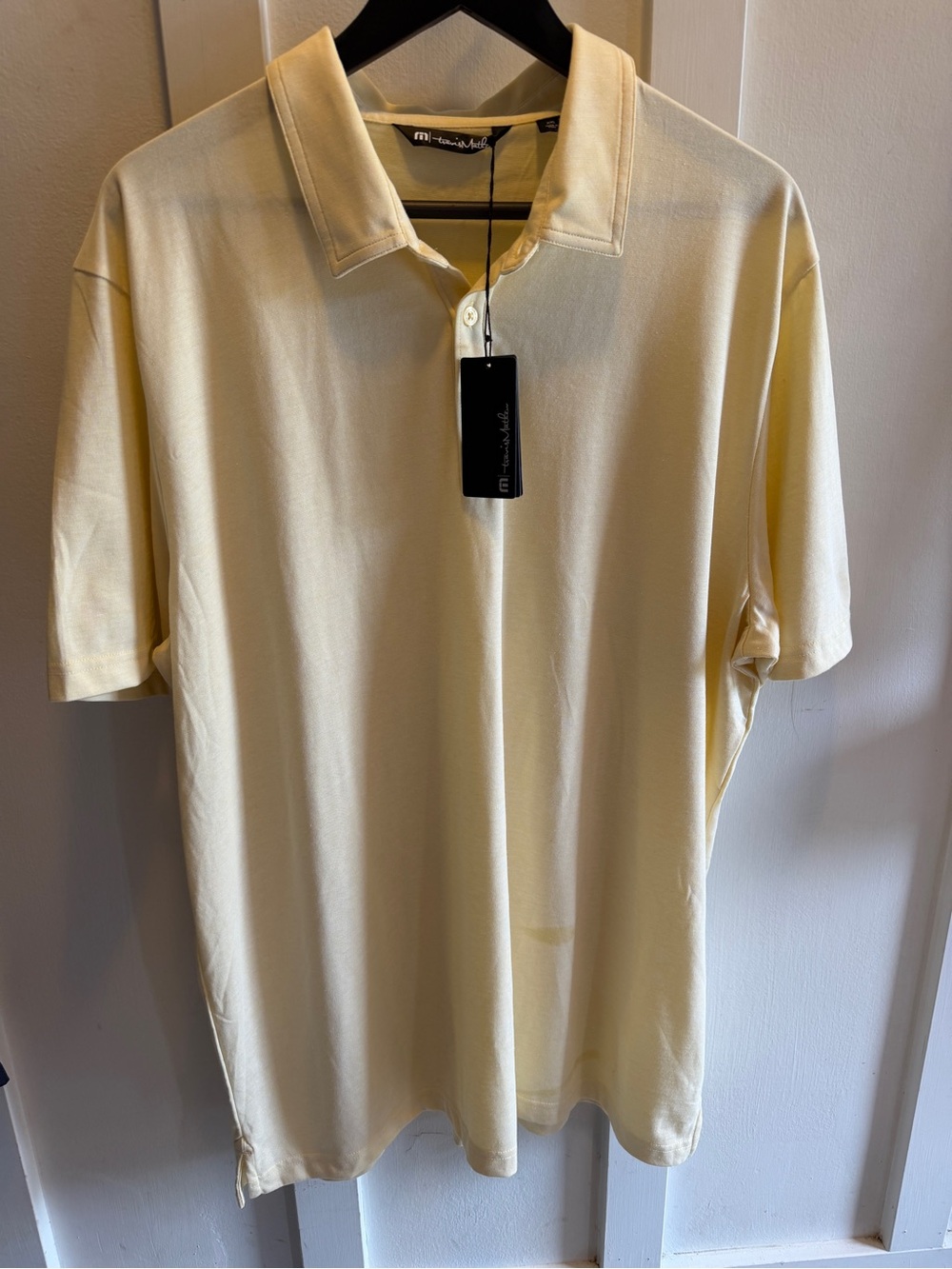 Travis Mathew Men's Heather Pale Banana Polo NWT XXL